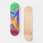 Summerfeeling , Abstrakt 3D Rainbowart Skateboard (Vorderseite)