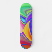 Summerfeeling , Abstrakt 3D Rainbowart Skateboard (Vorderseite)