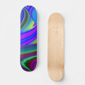 Summerfeeling , Abstrakt 3D Rainbowart Skateboard (Vorderseite)