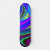 Summerfeeling , Abstrakt 3D Rainbowart Skateboard (Vorne)