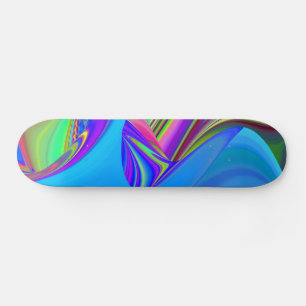 Summerfeeling , Abstrakt 3D Rainbowart Skateboard