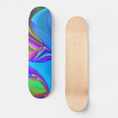 Summerfeeling , Abstrakt 3D Rainbowart Skateboard (Vorderseite)