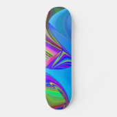 Summerfeeling , Abstrakt 3D Rainbowart Skateboard (Vorderseite)