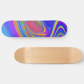 Summerfeeling , Abstrakt 3D Rainbowart Skateboard (Horizontal)