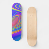 Summerfeeling , Abstrakt 3D Rainbowart Skateboard (Vorderseite)