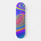 Summerfeeling , Abstrakt 3D Rainbowart Skateboard (Vorderseite)