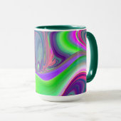 Summerfeeling , Abstrakt 3D Rainbowart Tasse (VorderseiteRechts)