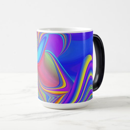 Summerfeeling , Abstrakt 3D Rainbowart Verwandlungstasse (VorderseiteRechts)