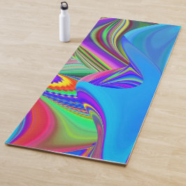 Summerfeeling , Abstrakt 3D Rainbowart Yogamatte