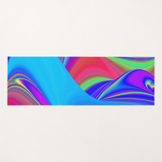 Summerfeeling , Abstrakt 3D Rainbowart Yogamatte (Vorderseite (Horizontal))