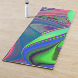 Summerfeeling , Abstrakt 3D Rainbowart Yogamatte