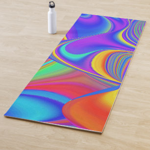 Summerfeeling , Abstrakt 3D Rainbowart Yogamatte