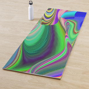 Summerfeeling , Abstrakt 3D Rainbowart Yogamatte