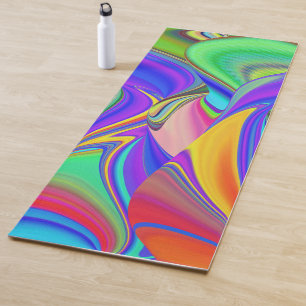 Summerfeeling , Abstrakt 3D Rainbowart Yogamatte