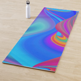 Summerfeeling , Abstrakt 3D Rainbowart Yogamatte