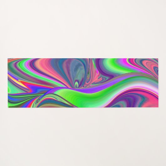 Summerfeeling , Abstrakt 3D Rainbowart Yogamatte (Rückseite (Horizontal))