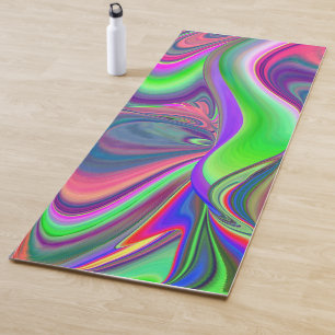 Summerfeeling , Abstrakt 3D Rainbowart Yogamatte