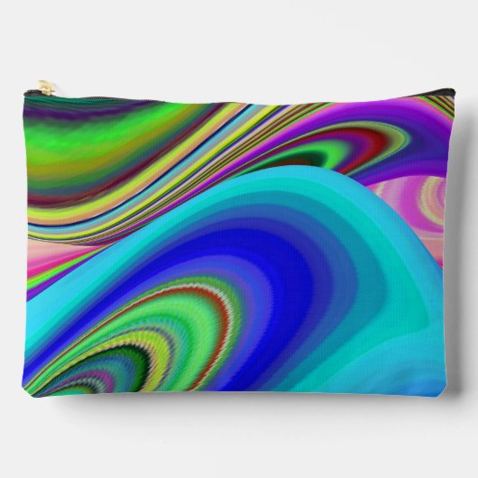 Summerfeeling , Abstrakt 3D Rainbowart Zubehörtasche (Vorderseite)