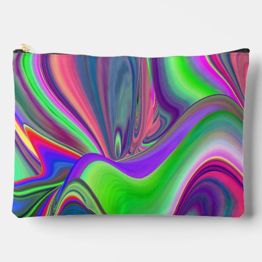 Summerfeeling , Abstrakt 3D Rainbowart Zubehörtasche (Vorderseite)