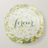 Summerfield Daisies Blume Daisy Wedding Forever Rundes Kissen (Vorderseite)