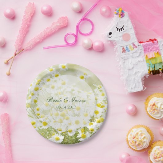 Summerfield Daisies Chamomile Blume Floral Wedding Pappteller (Party)