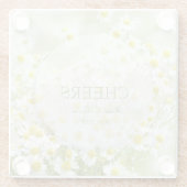 Summerfield Daisies Chamomile Blume Wedding Cheers Glasuntersetzer (Rückseite)
