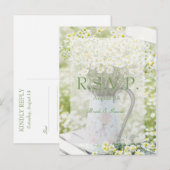 Summerfield Daisies Chamomile Blume Wedding RSVP Einladungspostkarte (Vorne/Hinten)