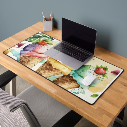 SummerFun Extravagant ICE CREAM CONES Schreibtischunterlage (Büro 2)