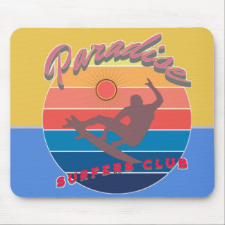 Summerfun surfing club-Beach weather Mousepad