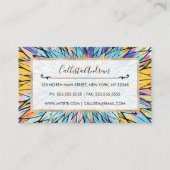 Summergelb rosa, blühend gestrichene Linie Art Visitenkarte (Rückseite)