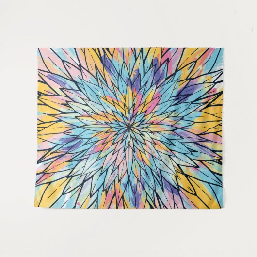 Summergelb rosa, blühend gestrichene Linie Art Wandteppich (Vorderseite (Horizontal))