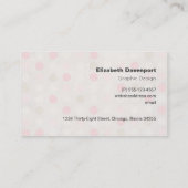 Summerisches Herz in Rosa und Grün Visitenkarte (Rückseite)