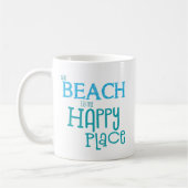 Summerisches Zitat Der Strand ist mein glücklicher Kaffeetasse (Links)