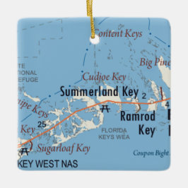 Summerland Key Florida Karte Keramikornament