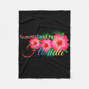 Summerland Key Florida Tropische Blume Familie Vac Fleecedecke