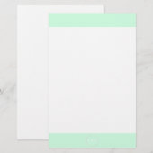 Summermint Pastel Green Mint Wedding Briefpapier (Vorne/Hinten)