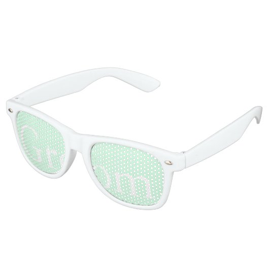 Summermint Pastel Green Mint Wedding Sonnenbrille (Schrägansicht)