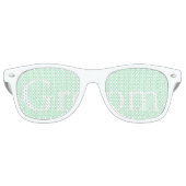 Summermint Pastel Green Mint Wedding Sonnenbrille (Vorderseite)