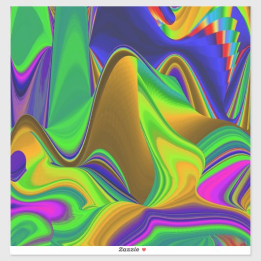 Summerrainbow , Abstrakt 3D Rainbowart Aufkleber (Blatt)