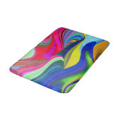 Summerrainbow , Abstrakt 3D Rainbowart Badematte (Schrägansicht)