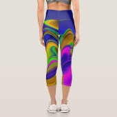 Summerrainbow , Abstrakt 3D Rainbowart Capri Leggings (Rückseite)