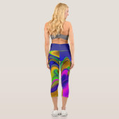 Summerrainbow , Abstrakt 3D Rainbowart Capri Leggings (Rückseite)