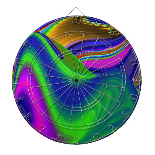 Summerrainbow , Abstrakt 3D Rainbowart Dartscheibe (vorne)