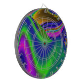 Summerrainbow , Abstrakt 3D Rainbowart Dartscheibe (Vorderseite Links)