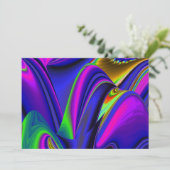 Summerrainbow , Abstrakt 3D Rainbowart Einladung (Stehend Vorderseite)