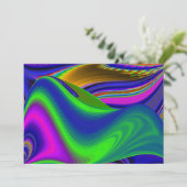 Summerrainbow , Abstrakt 3D Rainbowart Einladung (Stehend Vorderseite)