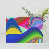 Summerrainbow , Abstrakt 3D Rainbowart Einladung (Stehend Vorderseite)
