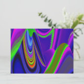 Summerrainbow , Abstrakt 3D Rainbowart Einladung (Stehend Vorderseite)