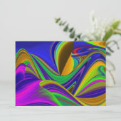 Summerrainbow , Abstrakt 3D Rainbowart Einladung (Stehend Vorderseite)