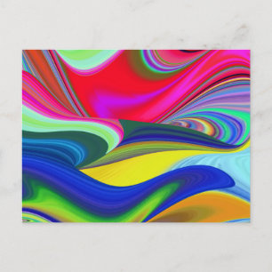 Summerrainbow , Abstrakt 3D Rainbowart Feiertagspostkarte